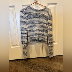 Wild Fable Striped Knit Sweater - Black and Gray